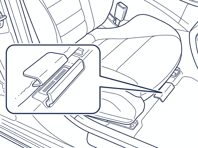 The VIN stamped into the floor under a carpet flap in front of the right-hand front seat